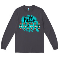 Smoke Hello Summer Serape Turquoise Long Sleeve Tee - CowCowDesign