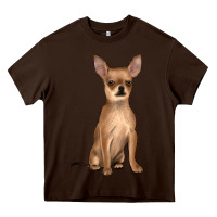 Chocolate Brown chihuahua Heavy Core Tee - JahusDesignShop
