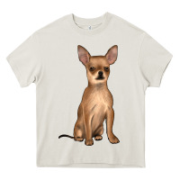Cream chihuahua Heavy Core Tee - JahusDesignShop