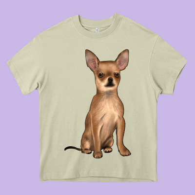 Chihuahua Heavy Core Tee Designed By Jahusdesignshop
