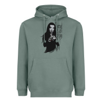 Sage Normal Is An Illusion - Morticia Addams Heavyweight Hoodie - trangStudio