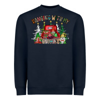 Navy hanging with my gnomies Heavyweight Sweatshirt - CowhideDigitalArt
