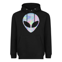 Alien Head Colorful Laser Ufo Sighting Believe Area 51 Heavyweight Hoodie | Teevron