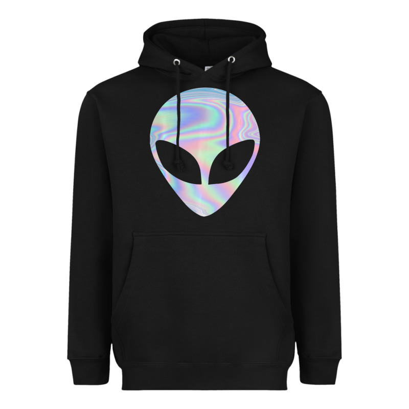 Alien Head Colorful Laser Ufo Sighting Believe Area 51 Heavyweight Hoodie by trangStudio | Teevron