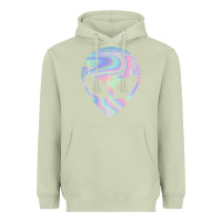 Matcha Alien Head Colorful Laser Ufo Sighting Believe Area 51 Heavyweight Hoodie - trangStudio