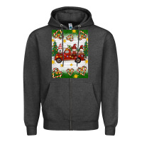 Charcoal Heather christmas gnomes truck Zipper Hoodie - Artiststas