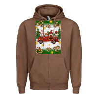 Chestnut christmas gnomes truck Zipper Hoodie - Artiststas