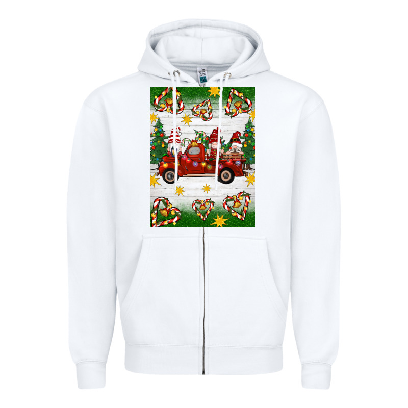 Christmas Gnomes Truck Zipper Hoodie by Artiststas | Teevron