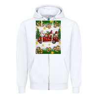 White christmas gnomes truck Zipper Hoodie - Artiststas