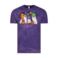 Cloud Purple ghost dogs Vintage Tee - CowGirlArtShop