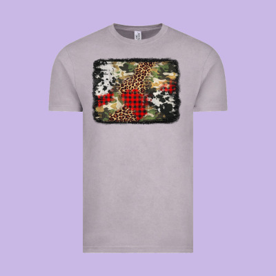 Army Cowhide Leopard Christmas Vintage Tee Designed By Jasminsmagicworld
