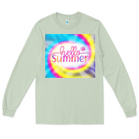 Matcha Hello Summer Tie Dye Tumbler Long Sleeve Tee - CowCowDesign
