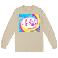 Mushroom Hello Summer Tie Dye Tumbler Long Sleeve Tee - CowCowDesign