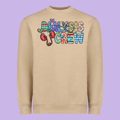 Dialysis Crew Heavyweight Sweatshirt Designed By Cowhidedigitalart