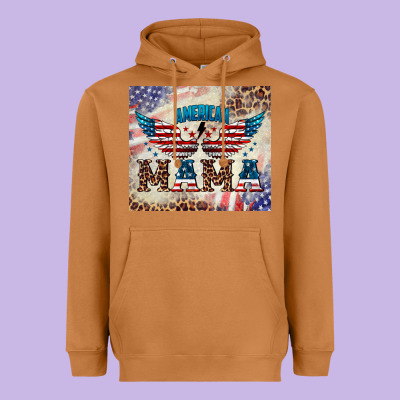 American Mama Heavyweight Hoodie Designed By Barkaloodesign