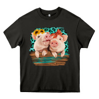 Cute Couple Pigs Heavy Core Tee | Teevron