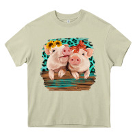 Mossy Cute Couple Pigs Heavy Core Tee - Bettercallsaul