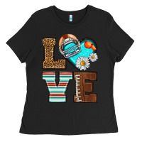 American Football Love And Helmet Ladies Tee | Teevron