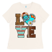 Bone American Football love and helmet Ladies Tee - NancyCooperArtShop