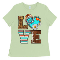 Matcha American Football love and helmet Ladies Tee - NancyCooperArtShop