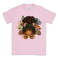 Bubblegum Pink american football afro messy bun Classic Tee - texasbilliewilder