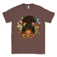 Chestnut american football afro messy bun Classic Tee - texasbilliewilder