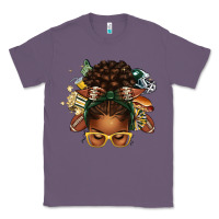 Lavender american football afro messy bun Classic Tee - texasbilliewilder