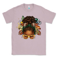 Lilac american football afro messy bun Classic Tee - texasbilliewilder