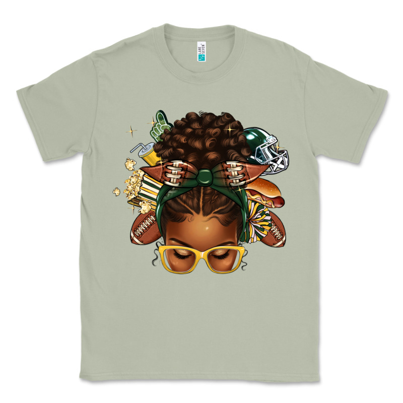 American Football Afro Messy Bun Classic Tee by texasbilliewilder | Teevron