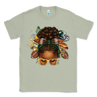 Matcha american football afro messy bun Classic Tee - texasbilliewilder