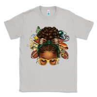 Moon Dust american football afro messy bun Classic Tee - texasbilliewilder