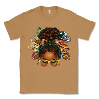 Toasted Coconut american football afro messy bun Classic Tee - texasbilliewilder