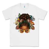 White american football afro messy bun Classic Tee - texasbilliewilder