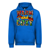 Cobalt warm and cozy with scarf Urban Hoodie - AdoDesignShop