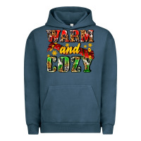 Pigment Midnight Navy warm and cozy with scarf Urban Hoodie - AdoDesignShop