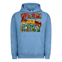 Pigment Pebble Blue warm and cozy with scarf Urban Hoodie - AdoDesignShop
