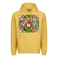 Antique Gold Baseball Mom Premium Hoodie - CowhideDigitalArt