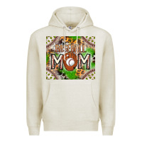 Oatmeal Heather Baseball Mom Premium Hoodie - CowhideDigitalArt