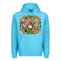 Ocean Blue Baseball Mom Premium Hoodie - CowhideDigitalArt