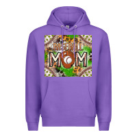 Purple Baseball Mom Premium Hoodie - CowhideDigitalArt