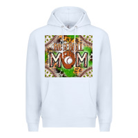 White Baseball Mom Premium Hoodie - CowhideDigitalArt