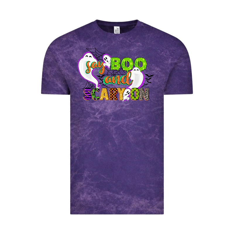 Say Boo And Scary On Vintage Tee by CowGirlArtShop | Teevron