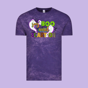 Say Boo And Scary On Vintage Tee Designed By Cowgirlartshop