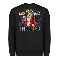Black ho ho ho im loaded Heavyweight Sweatshirt - CowhideDigitalArt