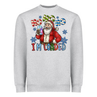 Heather Grey ho ho ho im loaded Heavyweight Sweatshirt - CowhideDigitalArt