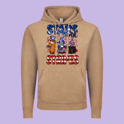 Stars And Stripes Gnomes 4th Of July Vintage Hoodie Designed By Cowgirlartshop