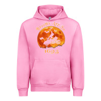 Fuchsia Pink Halloween Witch On Motorcycle Cat & Moon Salem Witch Trials Premium Urban Hoodie - trangStudio