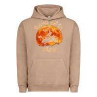 Pigment Burro Halloween Witch On Motorcycle Cat & Moon Salem Witch Trials Premium Urban Hoodie - trangStudio