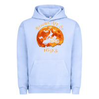 Pigment Grape Ice Halloween Witch On Motorcycle Cat & Moon Salem Witch Trials Premium Urban Hoodie - trangStudio