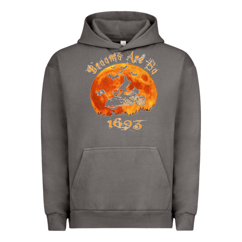 Halloween Witch On Motorcycle Cat & Moon Salem Witch Trials Premium Urban Hoodie by trangStudio | Teevron